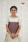Festive Collection - Green Kukkoo Floral Pattu Pavadai
