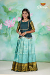 Pure Silk Golden Lotus Pattu Pavadai Designs| Langa !!!