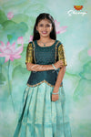 Pure Silk Golden Lotus Pattu Pavadai Designs| Langa !!!