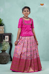 Premium Collection - Pink Silk Spiral Patola Pattu Pavadai