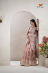 Pink Traditional Cherry Blossom Half Saree | Lehenga For Girls