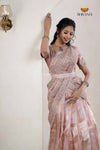 Pink Traditional Cherry Blossom Half Saree | Lehenga For Girls