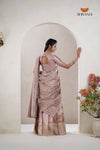 Pink Traditional Cherry Blossom Half Saree | Lehenga For Girls