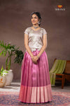 Pink Tissue Tibu Traditional Pattu Pavadai Set