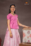 Lavender Silver Bird Traditional Pattu Pavadai Set