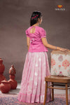 Lavender Silver Bird Traditional Pattu Pavadai Set