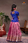 Pink Ilam Thendral Traditional Pattu Pavadai Set