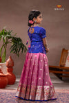 Pink Ilam Thendral Traditional Pattu Pavadai Set