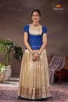 Half White Ilam Thendral Traditional Pattu Pavadai Set