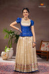 Half White Ilam Thendral Traditional Pattu Pavadai Set