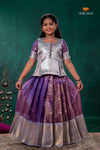 Purple Mayapavai Traditional Pattu Pavadai Set