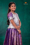 Purple Mayapavai Traditional Pattu Pavadai Set
