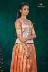 Orange Mayapavai Traditional Pattu Pavadai Set