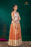 Orange Mayapavai Traditional Pattu Pavadai Set