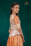 Orange Mayapavai Traditional Pattu Pavadai Set