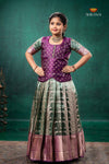 Ramar Green Tissue Turmeric Traditional Pattu Pavadai Set