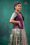 Ramar Green Tissue Turmeric Traditional Pattu Pavadai Set