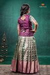 Ramar Green Tissue Turmeric Traditional Pattu Pavadai Set