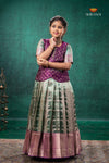 Ramar Green Tissue Turmeric Traditional Pattu Pavadai Set