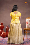 Golden Misty Lilac Traditional Pattu Pavadai Set