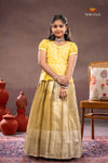 Golden Misty Lilac Traditional Pattu Pavadai Set
