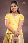 Golden Misty Lilac Traditional Pattu Pavadai Set