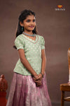 Pink Misty Lilac Traditional Pattu Pavadai Set