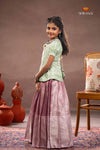 Pink Misty Lilac Traditional Pattu Pavadai Set