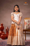 Peach Misty Lilac Traditional Pattu Pavadai Set