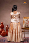 Peach Misty Lilac Traditional Pattu Pavadai Set