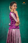 Pink Nilavin Oli Traditional Pattu Pavadai Set