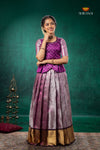 Pink Nilavin Oli Traditional Pattu Pavadai Set