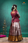 Red Nilavin Oli Traditional Pattu Pavadai Set