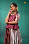 Red Nilavin Oli Traditional Pattu Pavadai Set