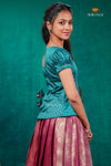 Magenta Golden Annam Traditional Pattu Pavadai Set