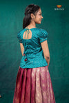Magenta Golden Annam Traditional Pattu Pavadai Set