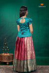 Magenta Golden Annam Traditional Pattu Pavadai Set