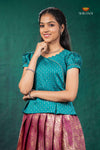 Magenta Golden Annam Traditional Pattu Pavadai Set