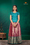 Magenta Golden Annam Traditional Pattu Pavadai Set