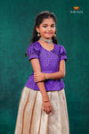 Sandal Golden Annam Traditional Pattu Pavadai Set