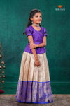 Sandal Golden Annam Traditional Pattu Pavadai Set
