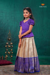 Sandal Golden Annam Traditional Pattu Pavadai Set