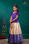 Sandal Golden Annam Traditional Pattu Pavadai Set