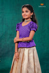 Sandal Golden Annam Traditional Pattu Pavadai Set