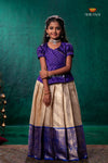 Sandal Golden Annam Traditional Pattu Pavadai Set
