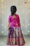 Purple Mayil Iragu Traditional Pattu Pavadai Set