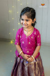 Purple Mayil Iragu Traditional Pattu Pavadai Set