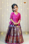 Purple Mayil Iragu Traditional Pattu Pavadai Set