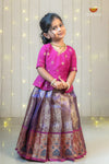 Purple Mayil Iragu Traditional Pattu Pavadai Set