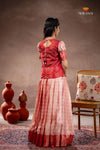 Red Kota Moraccan Traditional Pattu Pavadai Set